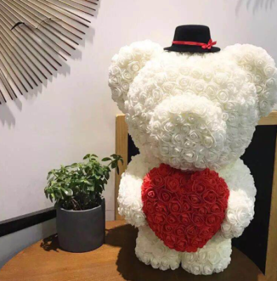 gau-bong-hoa-hong-sap