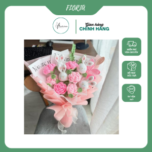 Hoa Heo Bằng Len || Bó Hoa Lợn Len Handmade Dễ Thương