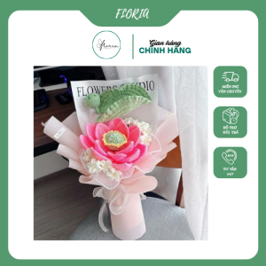 Hoa Sen Len || Bó Hoa Sen Bằng Len Handmade