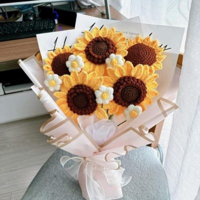 hoa hướng dương len